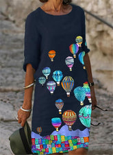 Casual Vintage All-match Plus Size Beach Dresses InsStreet